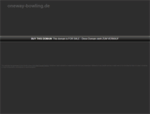Tablet Screenshot of oneway-bowling.de